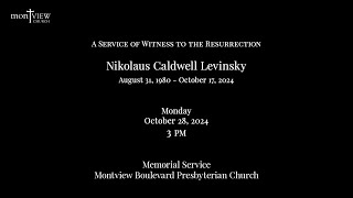 Nikolaus Caldwell Levinsky Memorial [upl. by Fonzie915]