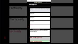 Master Plant Movements for NEET 88  Daily Quiz amp Preparation Tips  GcsGoldenDreamExam [upl. by Elimaj]