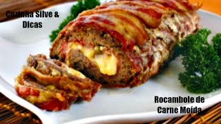 Receita de Como Fazer Rocambole de Carne Moída Assado Delicioso [upl. by Thomajan990]