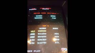 Galaga Class of 81  Arcade Replay Museum  999990 Initials Only [upl. by Garbers]