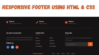 How to create Responsive Footer using HTMLCSSJS and Bootstrap  Responsive Footer using Bootstrap [upl. by Gherardo]