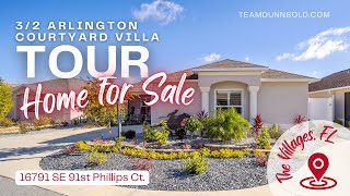 Tour this Arlington Courtyard Villa FOR SALE in The Villages FL Virtual Tour [upl. by Nivad]