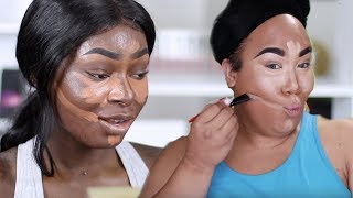 I TRIED TO FOLLOW A PATRICKSTARRR MAKEUP TUTORIAL  EPIC FAIL 😭  Shalom Blac [upl. by Acalia50]