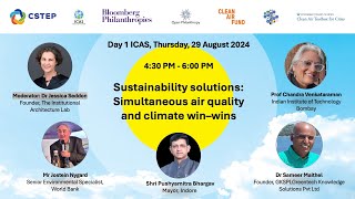 ICASCAMSNet 2024  29 Aug  Sustainability solutions Simultaneous air quality amp climate winwins [upl. by Therine]