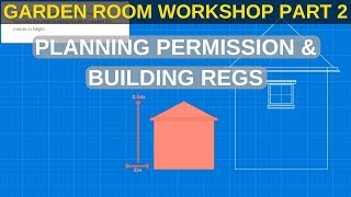 Garden Room Workshop Part 2 Planning permission amp Building regs [upl. by Odlonra]