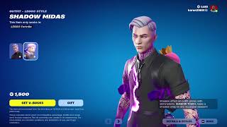 Shadow Midas  Fortnitemares Update Fortnite C5S4 Halloween Update  CREEPY Outfit No Talking [upl. by Ahsita]