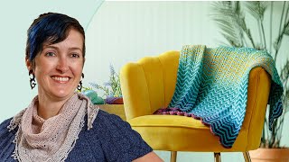 How to Make a Slalom Stripes Tunisian Baby Blanket  Free Project Tutorial [upl. by Ahsiet]