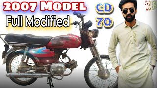 Honda CD 70 Head To Tail Modified😮  Part 1  RB Vlogs  cd70modified [upl. by Hwang67]