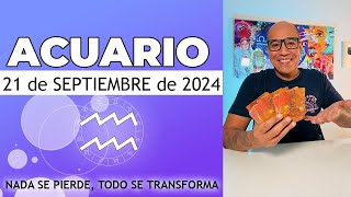 ACUARIO  Horóscopo de hoy 21 de Septiembre 2024 [upl. by Wende]