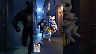 when a white kitten was kidnapped by a black cat  after the kittens father found out cat ai [upl. by Anida]