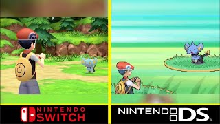 Detailed Comparison Pokemon Diamond amp Pearl Remakes vs Original Games 2006 [upl. by Friede]