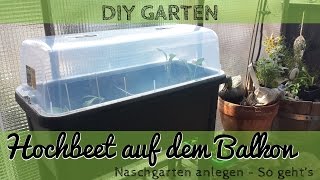 Hochbeet anlegen auf dem Balkon  Urban Gardening [upl. by Bust]