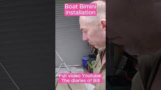 Installing a boat shade cover  Boat Bimini installation [upl. by Neih]