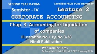 Corporate Accounting Sem 4 Chap 3 Liquidation of Companies Nirali IIillustration No 1 Pg No328 [upl. by Tuttle]