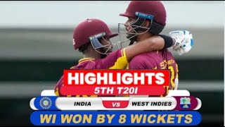 IND vs WI 5th T20 Highlights 2023 India vs West Indies 5th T20 Highlights  Ind Vs WI Highlights [upl. by Llewxam339]