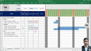 EXCEL PARA CRONOGRAMA DE OBRA  DIAGRAMA DE GANTT  HebMERMA [upl. by Reve]