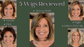 Review of 5 Wigs Portrait Mode Editors Pick Elite Click French and Night [upl. by Naniac]