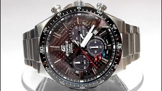 Casio Edifice EFSS520CDB1A Saphire Solar powered watch video 2018 [upl. by Marwin]