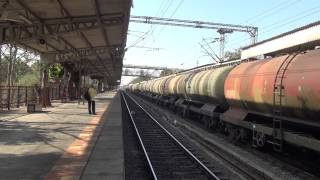 3900HP WAG5 LOCOMOTIVE PUTTING UP A GOOD SHOW WITH MAMMOTH OIL TANKER LOAD [upl. by Franek]