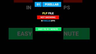 Fix PLP File Not Showing in PixelLab short plpfile pixellab [upl. by Ailev]