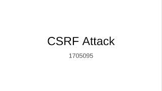 CSRF Attack SEED Labs Bangla [upl. by Berardo]