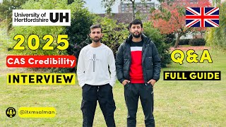 University of Hertfordshire Latest Credibility Interview  Pre CAS Interview 2025 hertfordshire [upl. by Irme]