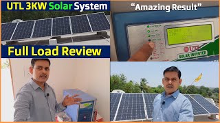 UTL 3KW Off Grid Solar System Load Test Amazing Result  UTL 3KW Off Grid Solar System Review [upl. by Vicky]