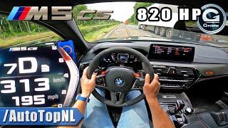 820HP BMW M5 CS GPower INSANE on AUTOBAHN by AutoTopNL [upl. by Harlie]