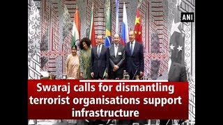 Swaraj calls for dismantling terrorist organisations support infrastructure [upl. by Adikram675]