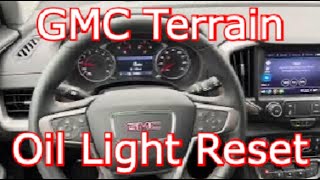 2023 GMC Terrain  Oil Light Maintenance Reset [upl. by Aicinod]