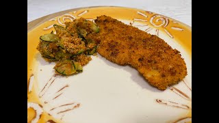 Cotoletta alla palermitana con contorno di zucchine [upl. by Cedar]