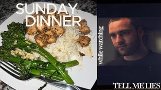 Sunday Dinner Recipes  cook with me while watching tell me lies [upl. by Oriane]