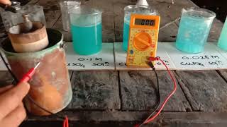 P6HSC  CHEMISTRY Practical  Electrochemistry  Experiment No 6  Galvanic cell  Effect of conc [upl. by Hamimej854]