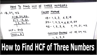 How to find the HCF of Three Numbers  HCF of three numbers  HCFGCF by prime factorization [upl. by Dorthy]