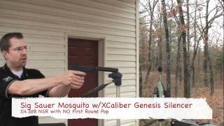 Sig Mosquito with XCaliber Genesis Silencer sound test [upl. by Dihsar]