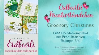 💚💛Kreativstündchen GRATIS Workshop mit Fräulein Erdbeerli 🍓🎄🆓 Materialpaket StampinUp [upl. by Ylle]