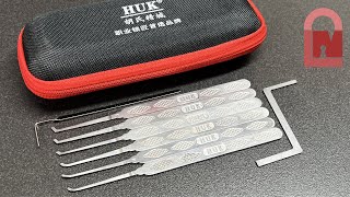 HUK 8 Piece Lock Pick Set  Adequate Maybe [upl. by Kcirddec]