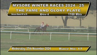 Race No 3 The Fame And Glory Plate DIV  1 [upl. by Bussy776]