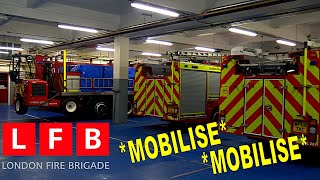 MOBILIZEMOBILIZELFB Barking Fire Station Turnout Trumpets Tone Alarm System 4k [upl. by Earissed]