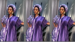 DIY DOUBLE PLEATED SHOULDER BUBU DRESS AGBADA DRESS WITH COLLAR [upl. by Robin]