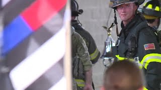 Memorial stair climb at Richmond Raceway honors 911 firefighters [upl. by Wilsey212]