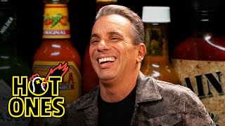 Sebastian Maniscalco Is Thankful While Eating Spicy Wings  Hot Ones [upl. by Peursem577]