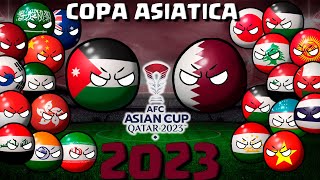 así fue la COPA ASIATICA de QATAR 2023 countryballs [upl. by Sutit28]