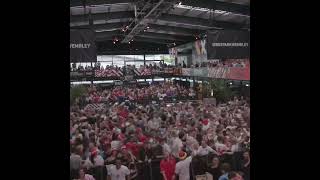 England fans celebrate Jude Bellingham’s late bicycle kick vs Slovakia Shorts [upl. by Hedy]