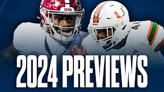 Alabama Football and Miami Football 2024 Previews [upl. by Zoldi]