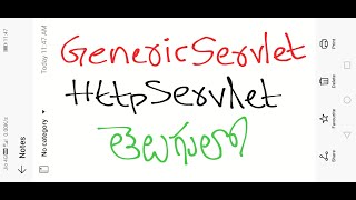 GenericServlet HttpServlet doGet and doPost in Telugu by Kotha Abhishek [upl. by Glad]