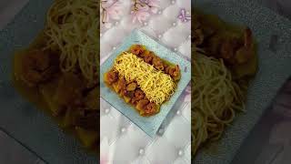 Brede chouchou crevettes poulet  Spaghetti BZ [upl. by Airamak552]