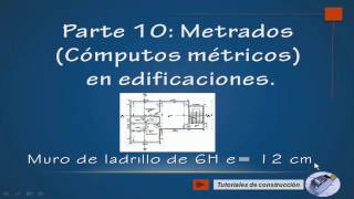 Parte 10 Computos métricos metrados en edificaciones Muro de ladrillo de 6 Huecos espesor 12 cm [upl. by Elleb430]