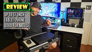 Extra Large Lap Laptop Desk Review Perfect for Home Office Use [upl. by Ahsiam]