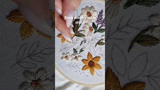 Basic embroidery stitches embroidery handembroidery handmade stitch art needle flowers craft [upl. by Eveline]